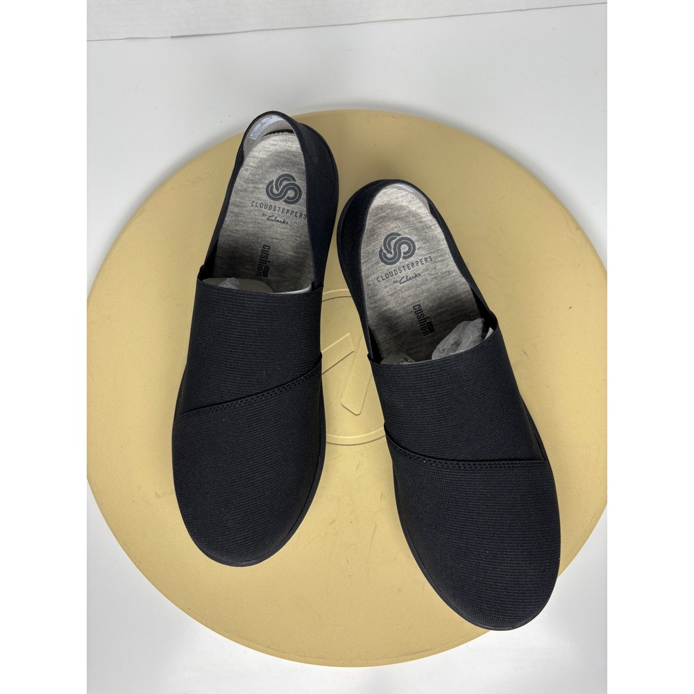 Clarks Cloudsteppers Black Slip On Loafers Women 8M